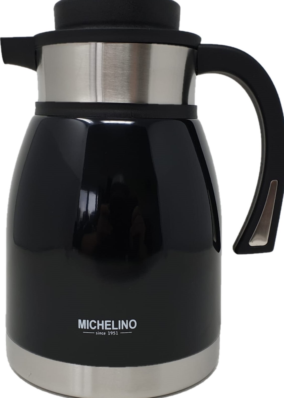 Michelino Edelstahl Isolierkanne doppelwandig - Vakuum Kaffeekanne - Thermoskanne - 1,5Liter - ideal für Tee oder als Kaffeekann